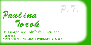 paulina torok business card